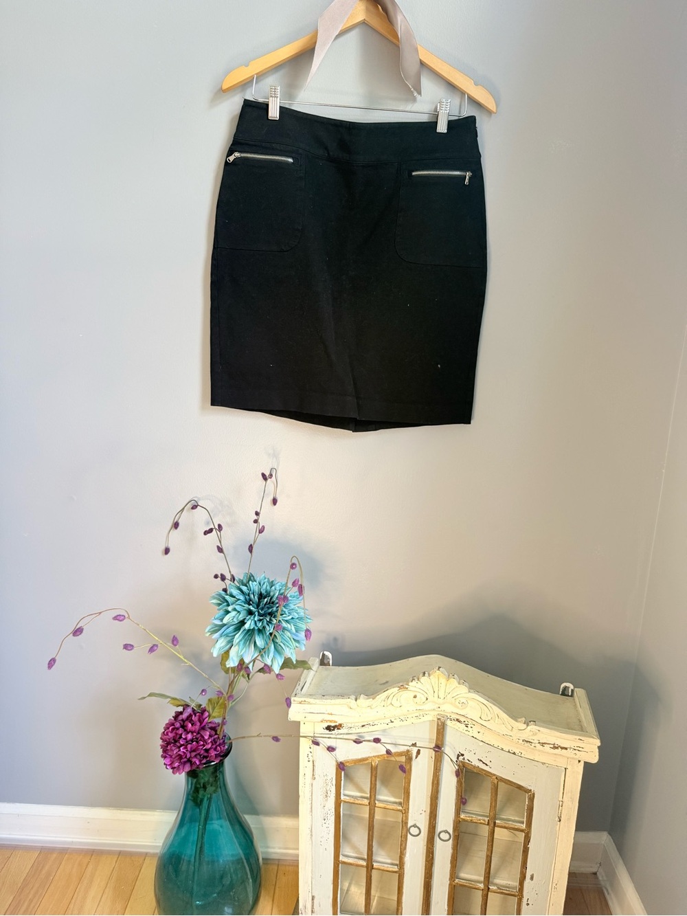Classic Black Women's Zipper Pocket Skirt Lauren Ralph Lauren